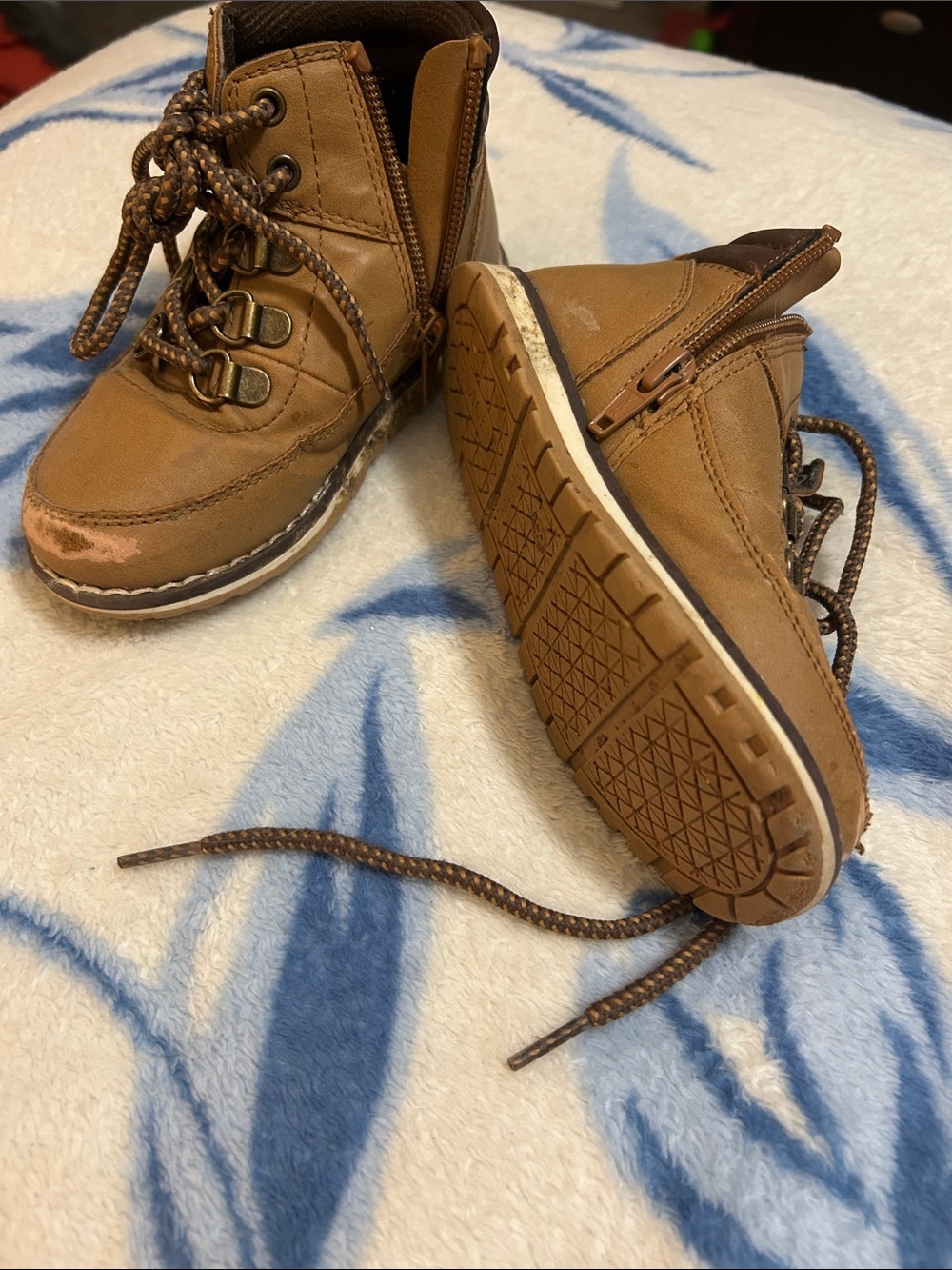 Kids Brown Lace-Up Ankle Boots - Children’s place